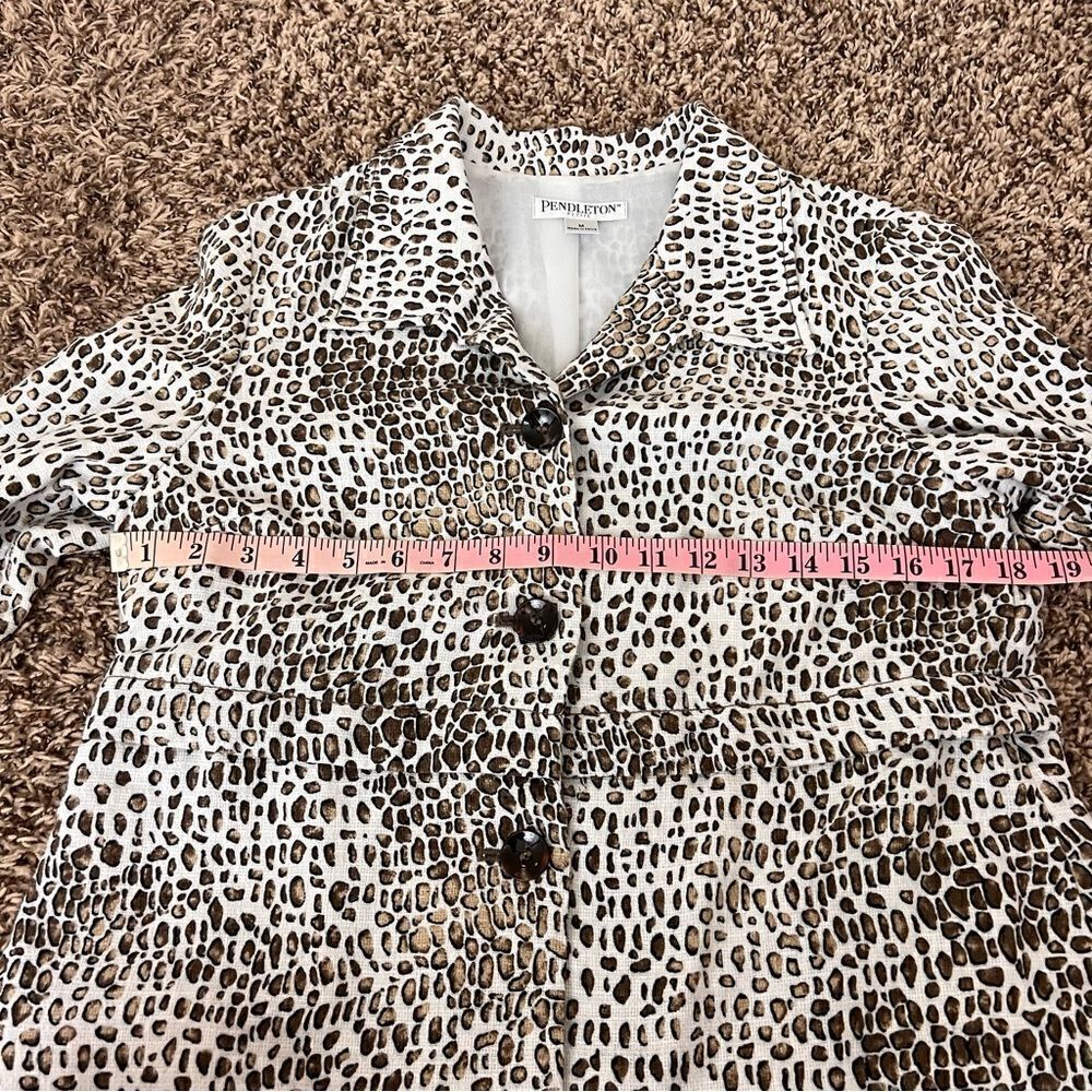 Pendleton Linen Blend Animal Print Jacket - Picture 4 of 6